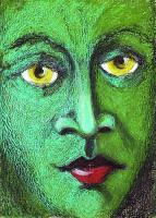 Private - Green Face Pastel - Pastel